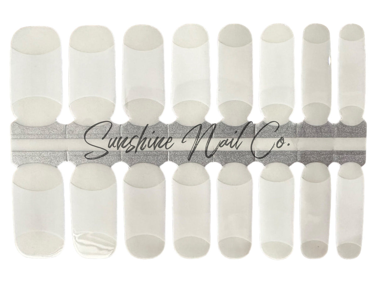 French Manicure Nail Polish Strips for Longer Nails