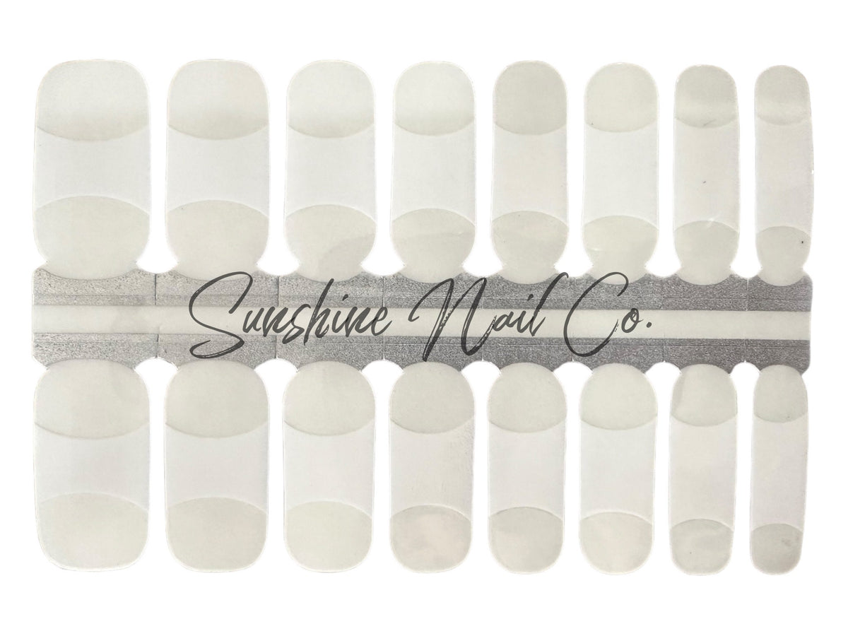 French Manicure Nail Polish Strips for Shorter Nails- Non-Toxic