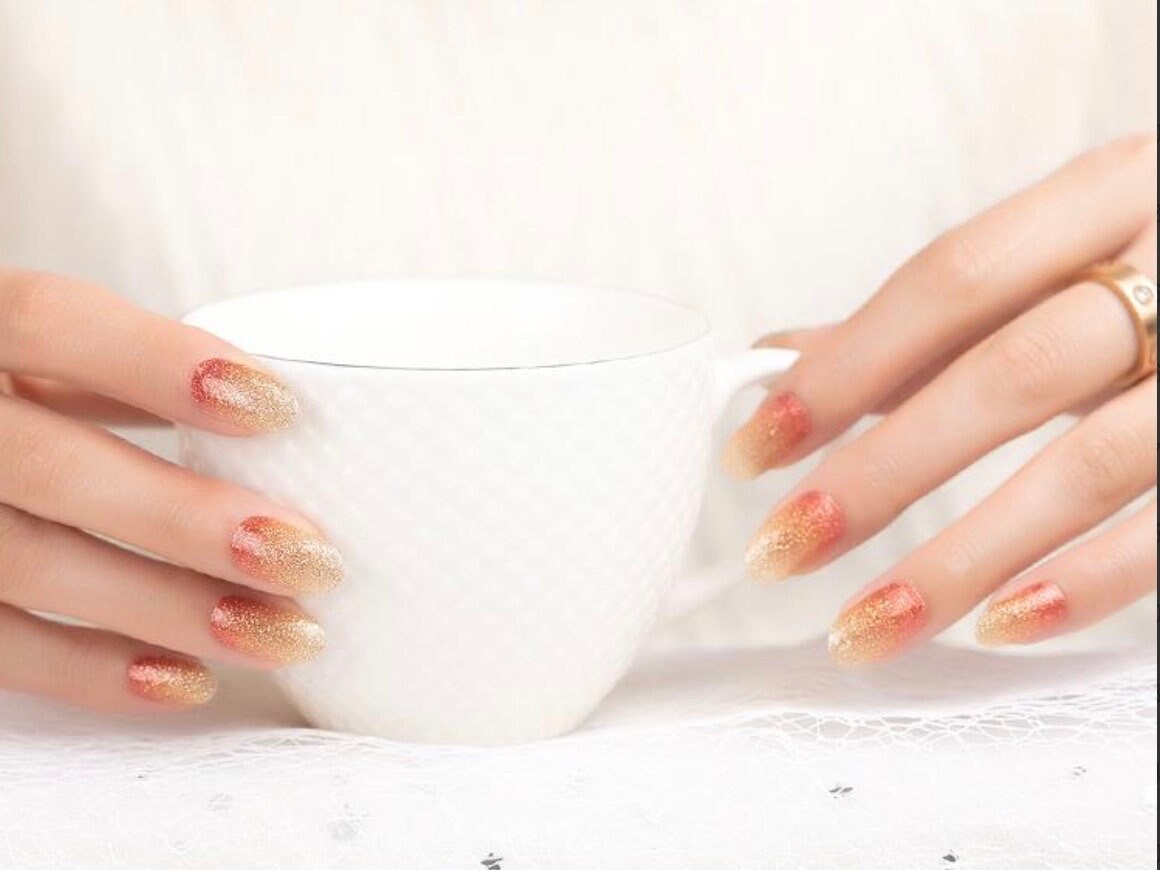 Jewel Tone Ombre Glitter Nail Polish Strips