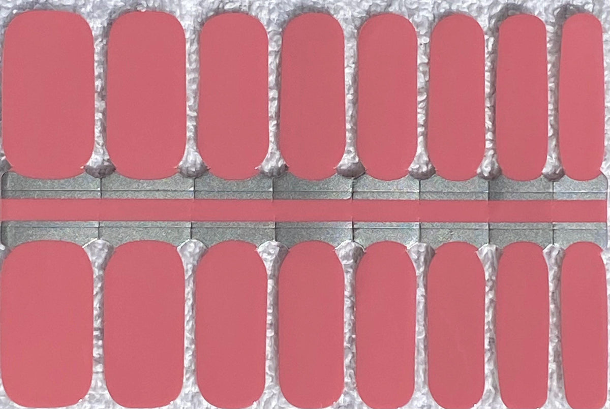 Mauve Nail Polish Stickers: Solid Color Nail Wraps