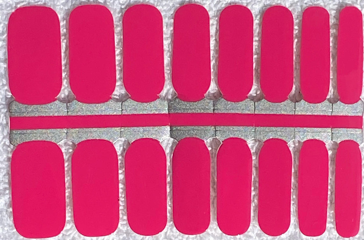Pink Passion Nail Polish Strips, Non-Toxic Nail Wraps