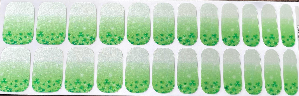 Leprechaun Luck St. Patrick’s Day Nail Strips, Wider Nail Sizes, Easy to Apply, Non-Toxic