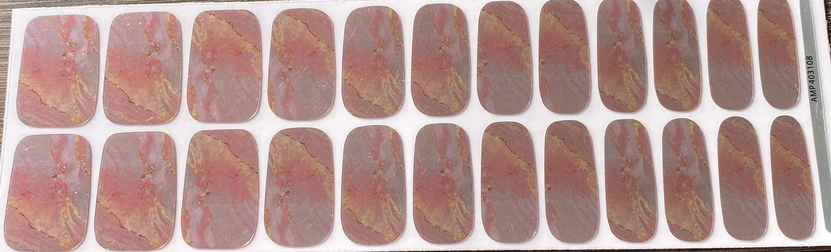 Sienna Glow Metallic/Chrome Nail Wraps