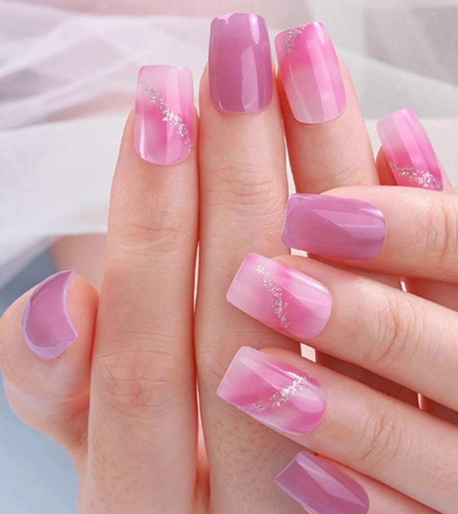 Berry Swirl Nail Wraps No UV Gel