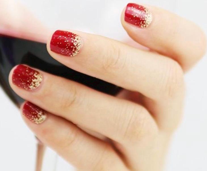Holiday Glam Glitter Nail Polish Strips: Nail Art Stickers