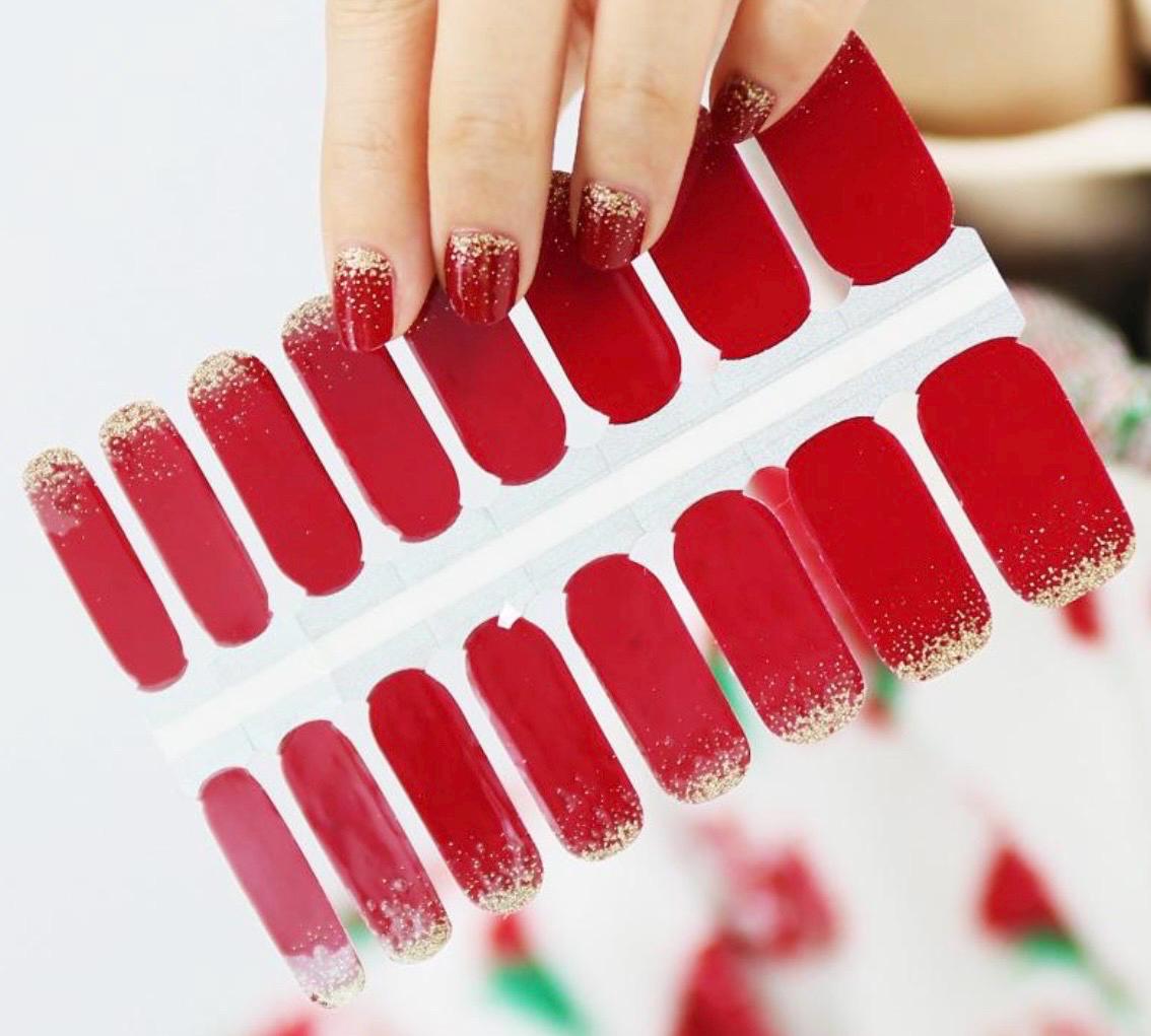 Holiday Glam Glitter Nail Polish Strips: Nail Art Stickers