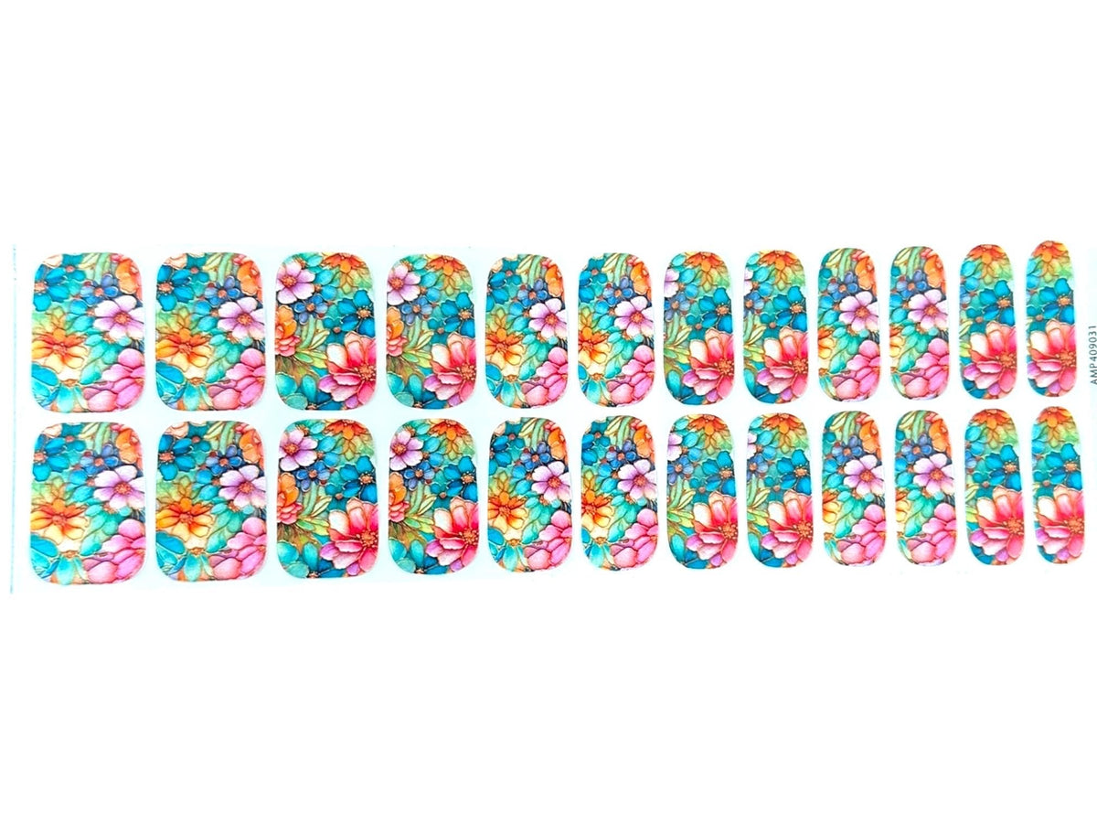 Botanical Bloom Nail Wraps WIDER Sizes