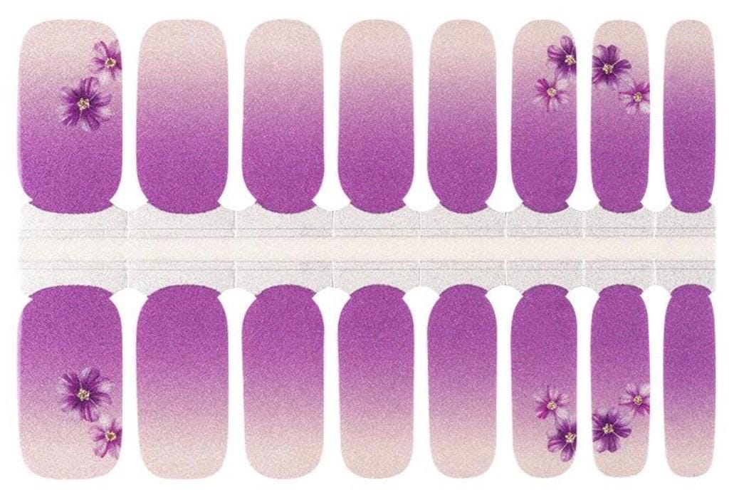 Ombre Blossom Nail Polish Wraps: Easy DIY Nail Art