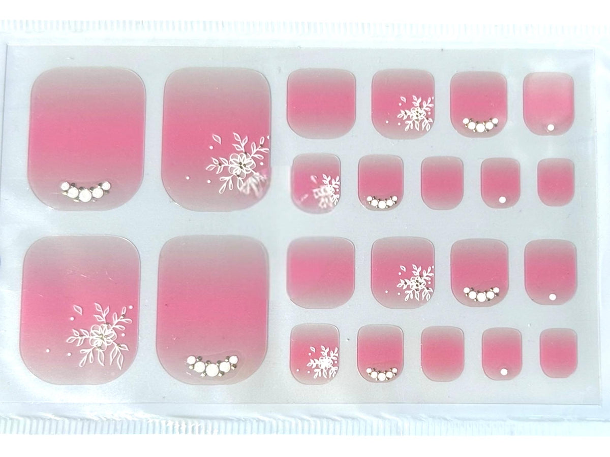 Blush and Flurry Toe Nail Polish Strips: Non-Toxic Nail Art
