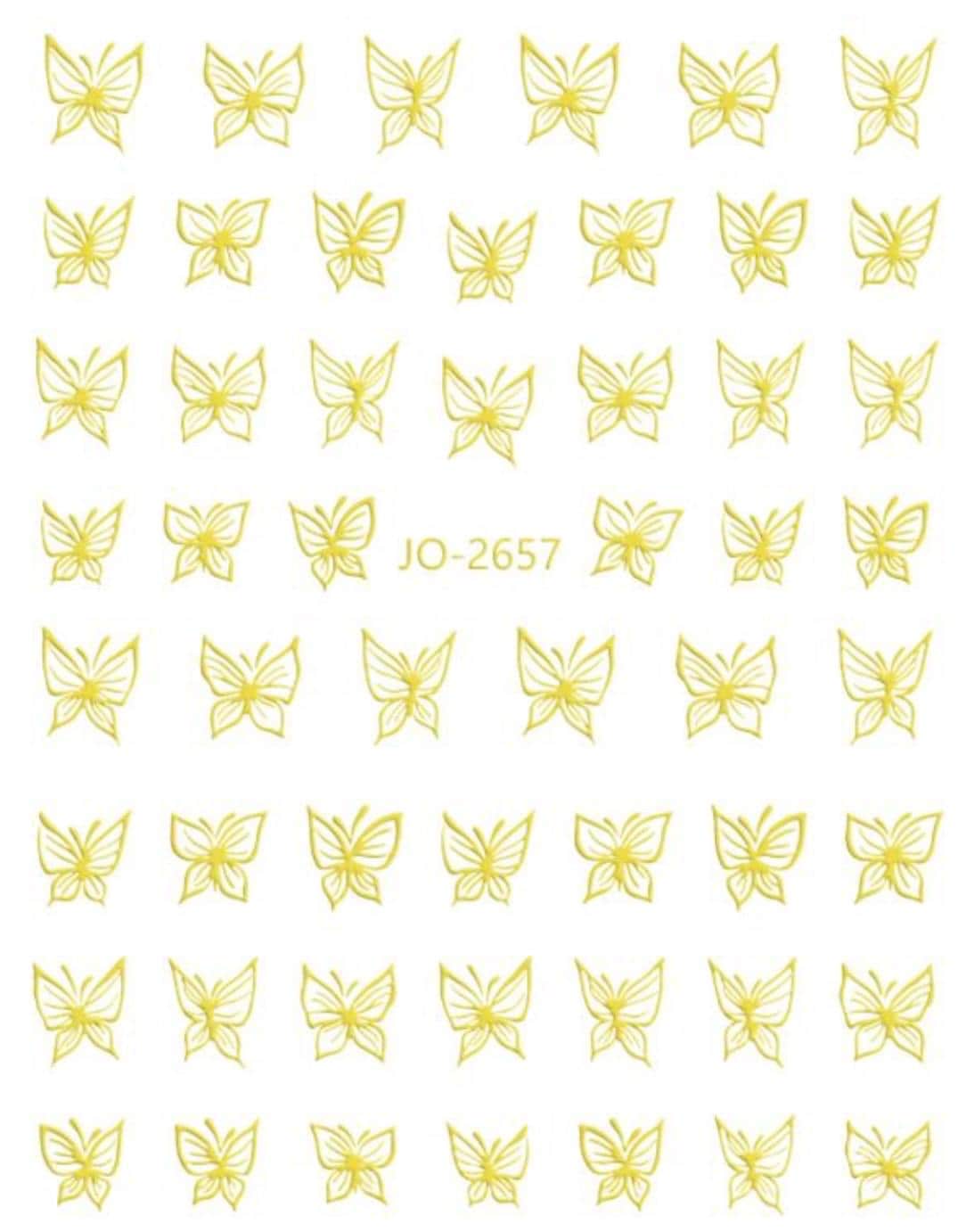 Golden Flutter 3-D Nail decals