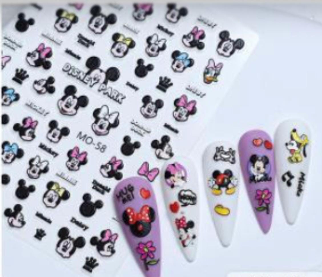 3-D Nail decals- Character Cuties