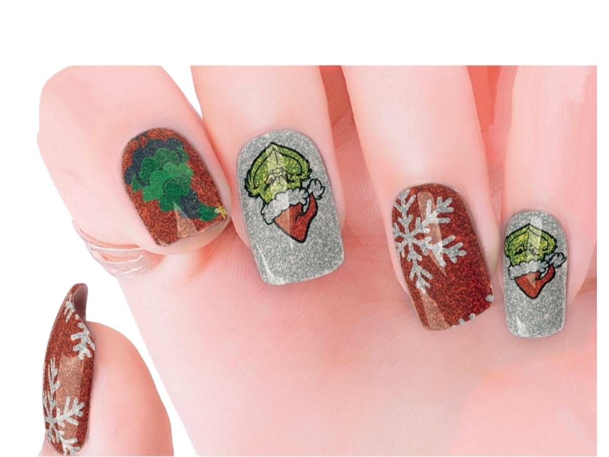 Holiday Mischief Nail Polish Strips: Wider Nail Sizes, Easy to Apply, Non-Toxic Nail Art Stickers