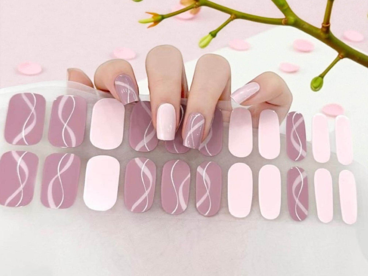 Dusty Rose Gel Nail Polish Strips, Nail Stickers
