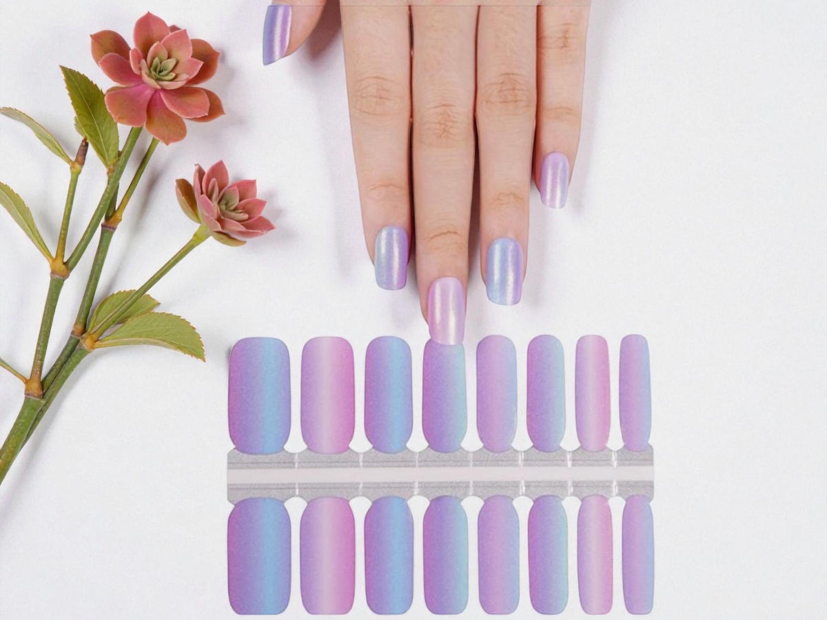 Pastel Ombré Nail Polish Strips: Non-Toxic Nail Wraps