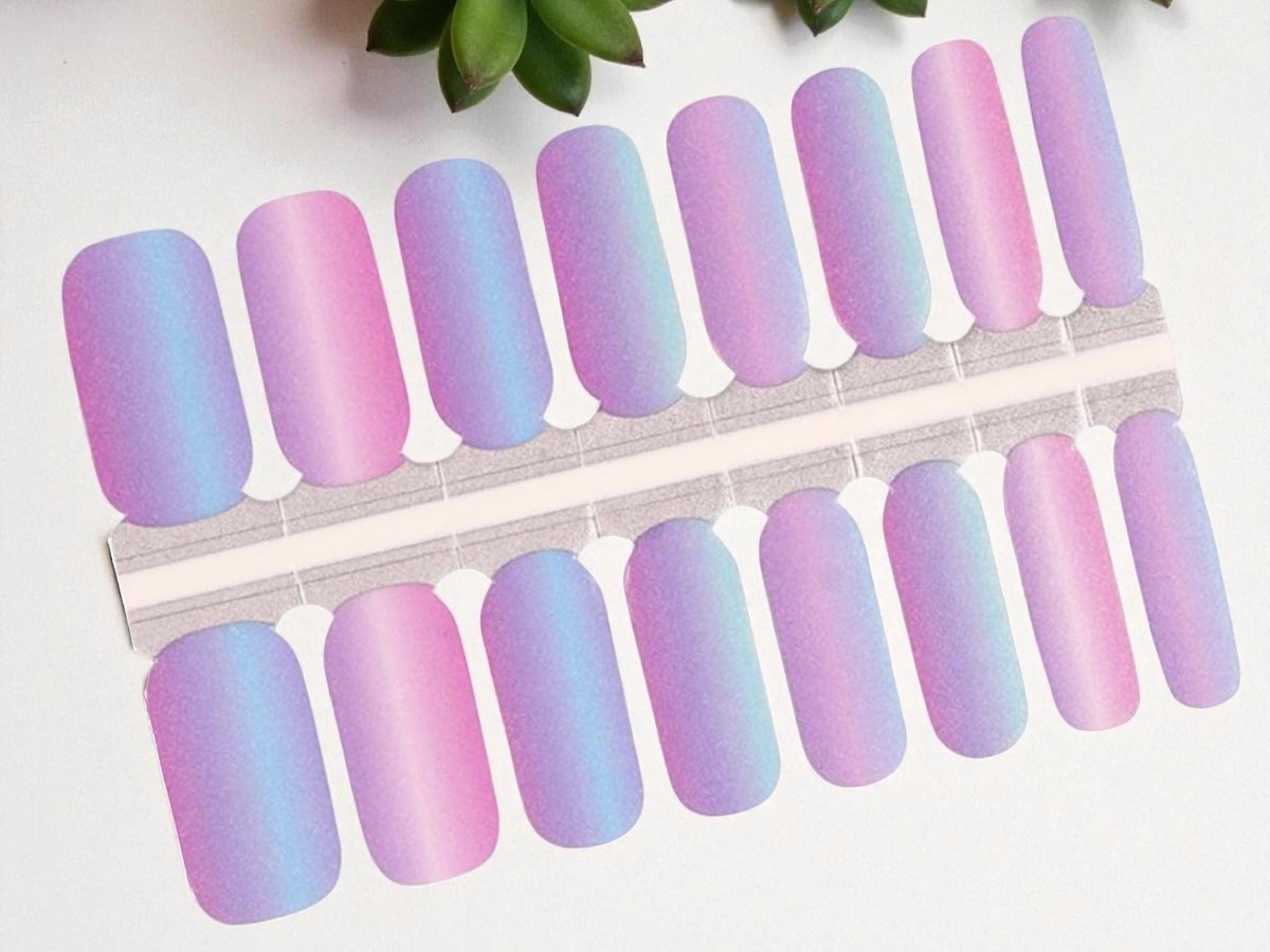 Pastel Ombré Nail Polish Strips: Non-Toxic Nail Wraps