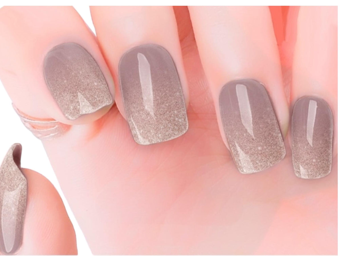 Rose' Fade Nail Polish Strips: (Not Glitter) Wider Nail Sizes, Easy to Apply, Non-Toxic
