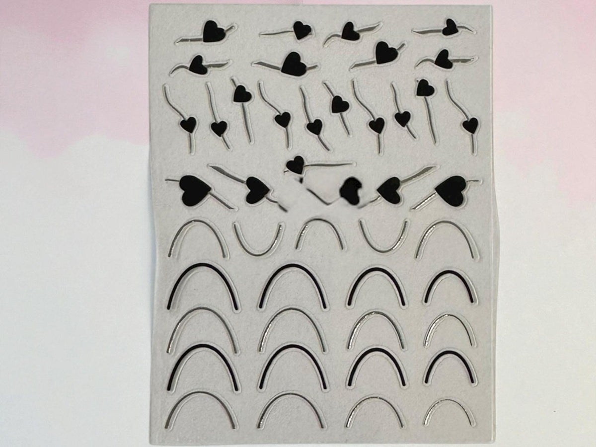Love Lines - 3-D Nail decals- easy to apply nail stickers
