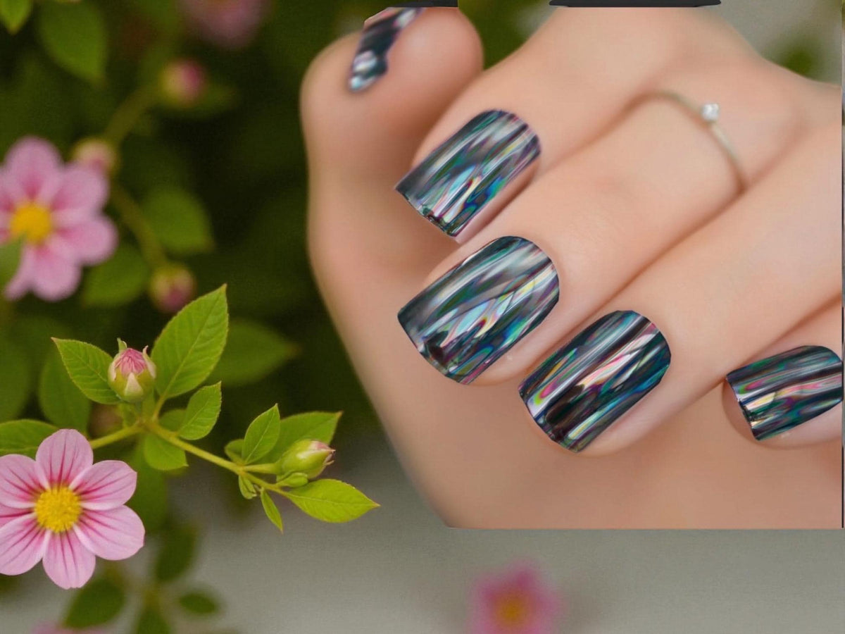 Liquid Chrome Metallic Nail Wraps