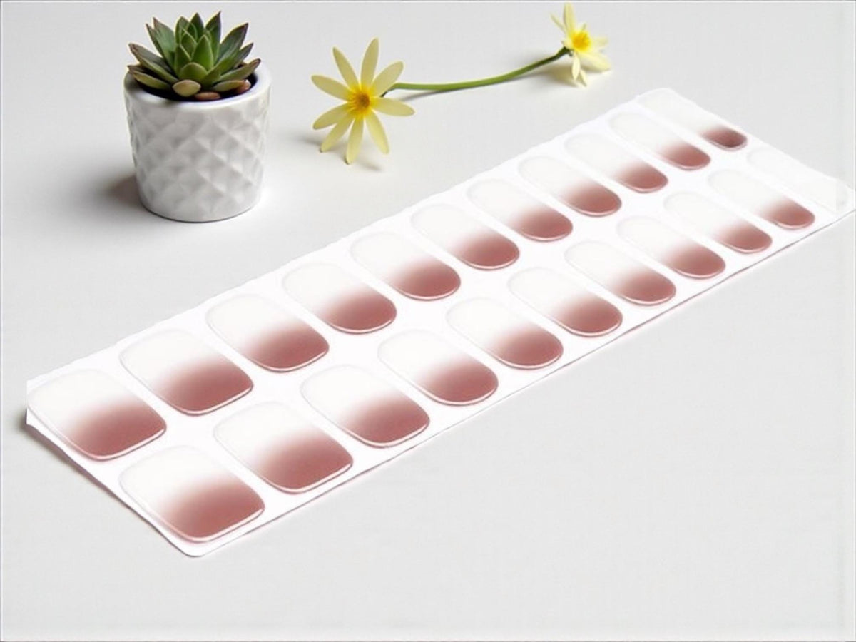 Latte Fade Semi Cured Gel Nail Polish Strips: UV Light Required - Sold Separately