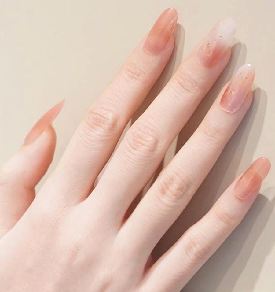 Whispering Coral Semi Cured Gel Nail Polish Strips: UV Light Required - sold separately