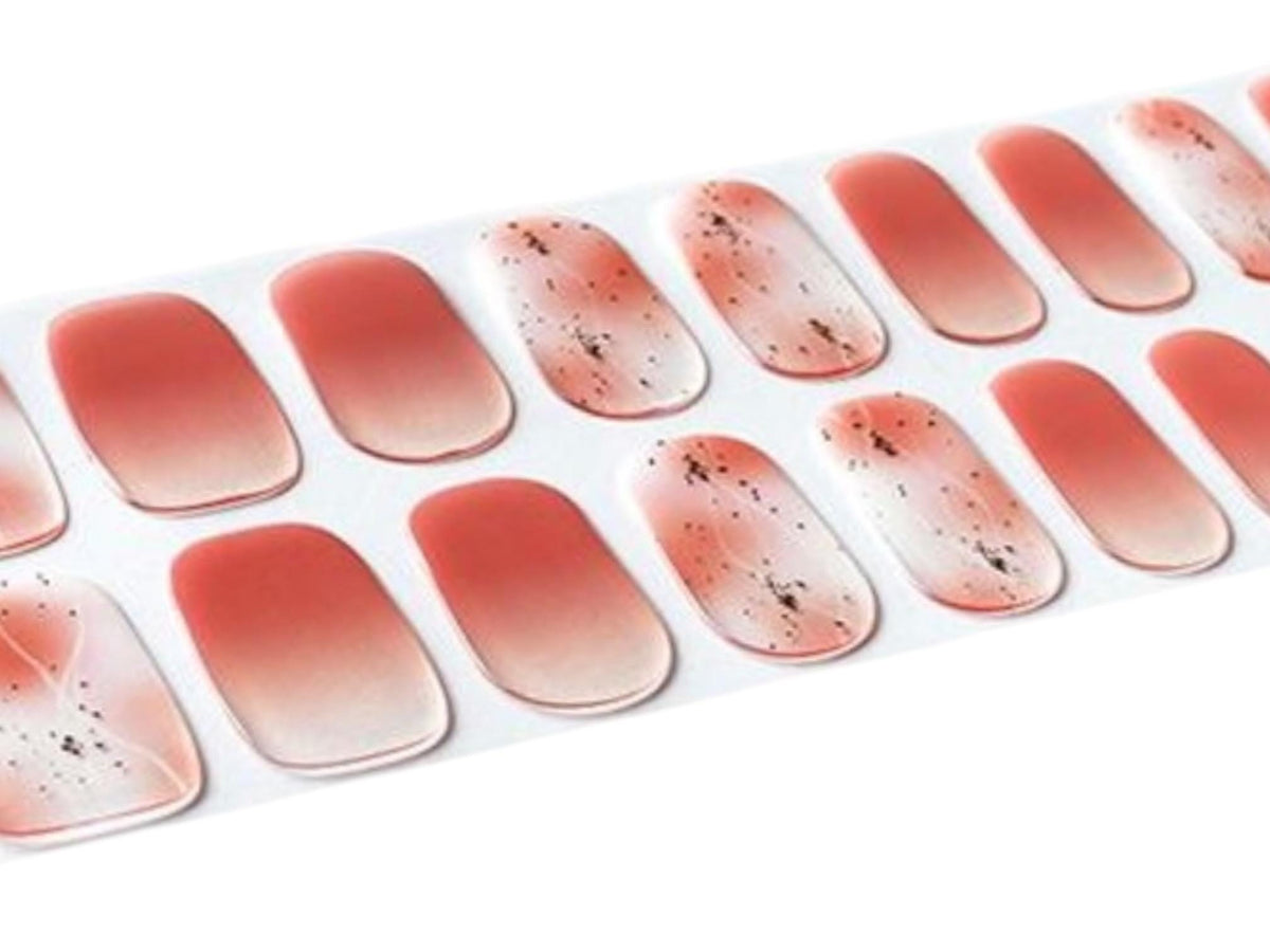 Whispering Coral Semi Cured Gel Nail Polish Strips: UV Light Required - sold separately