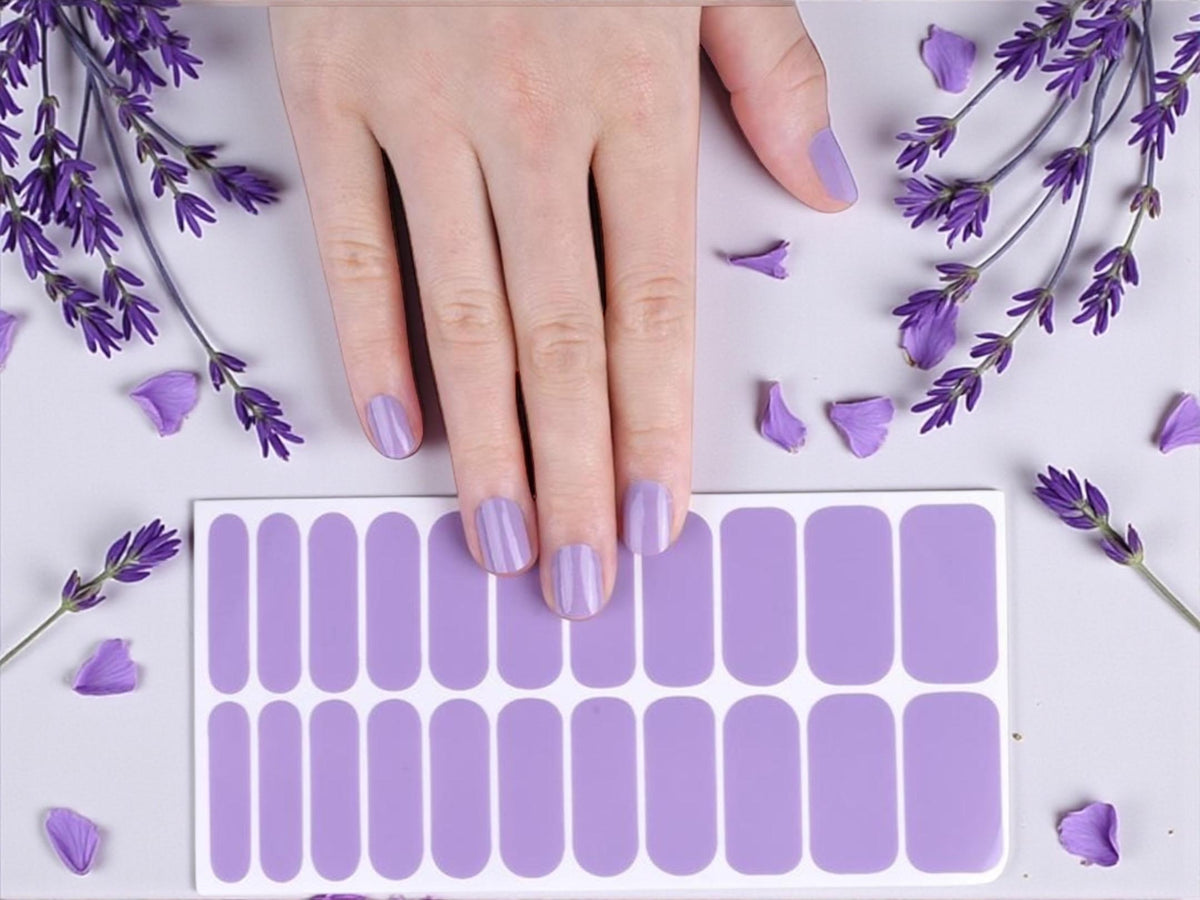 Lavender Haze WIDE Nail Polish Strips - Wide Nails, Non-Toxic