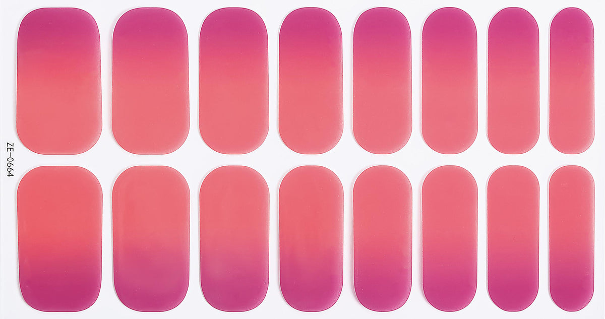 Pink Sunset Fade Nail Polish Strips: Non-Toxic Nail Art