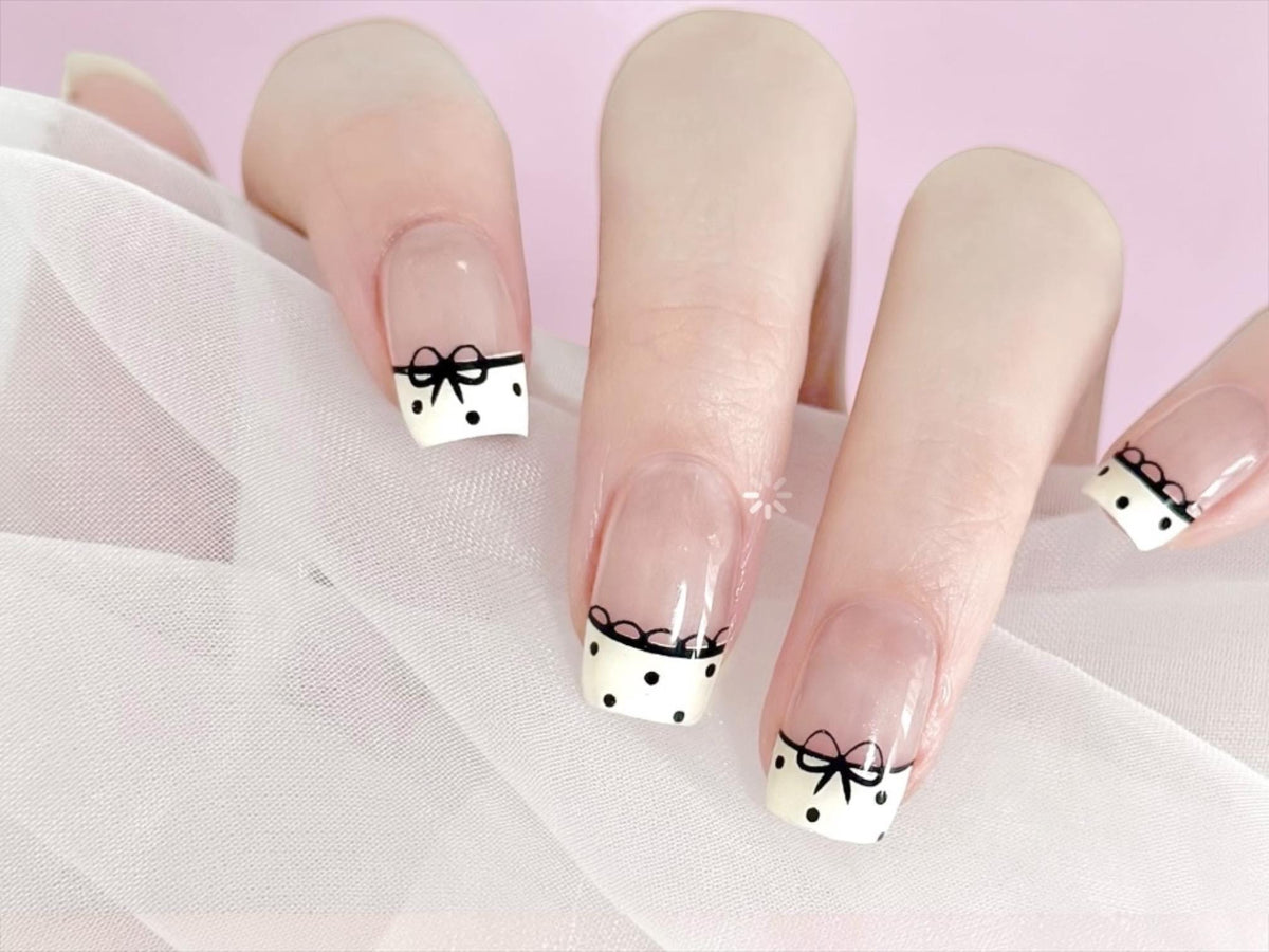 Darling Dots and Bows- Nail Wraps No UV Gel
