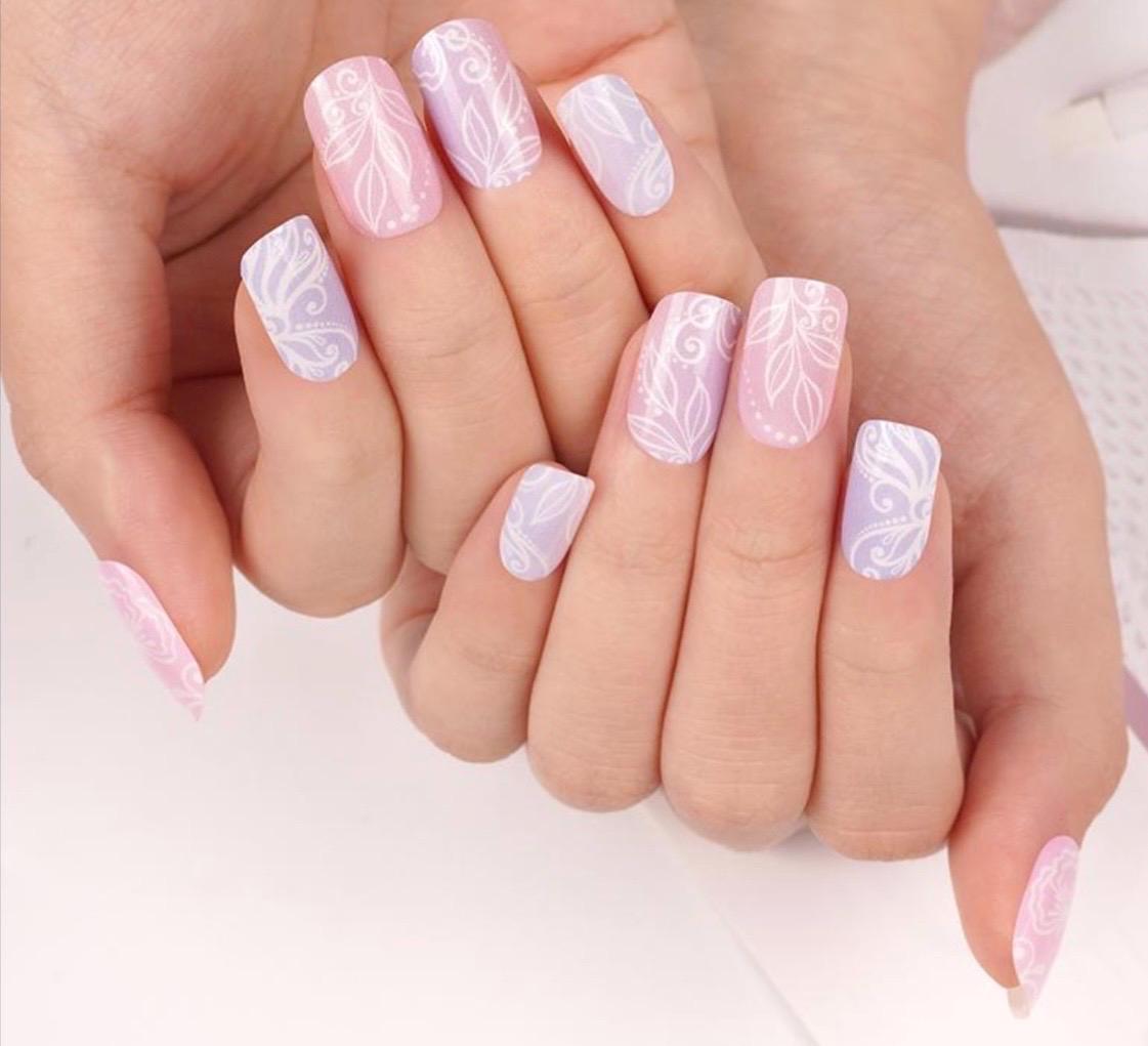 Pink Lavender Whisper - Nail Polish Strips: Non-Toxic Nail Wraps