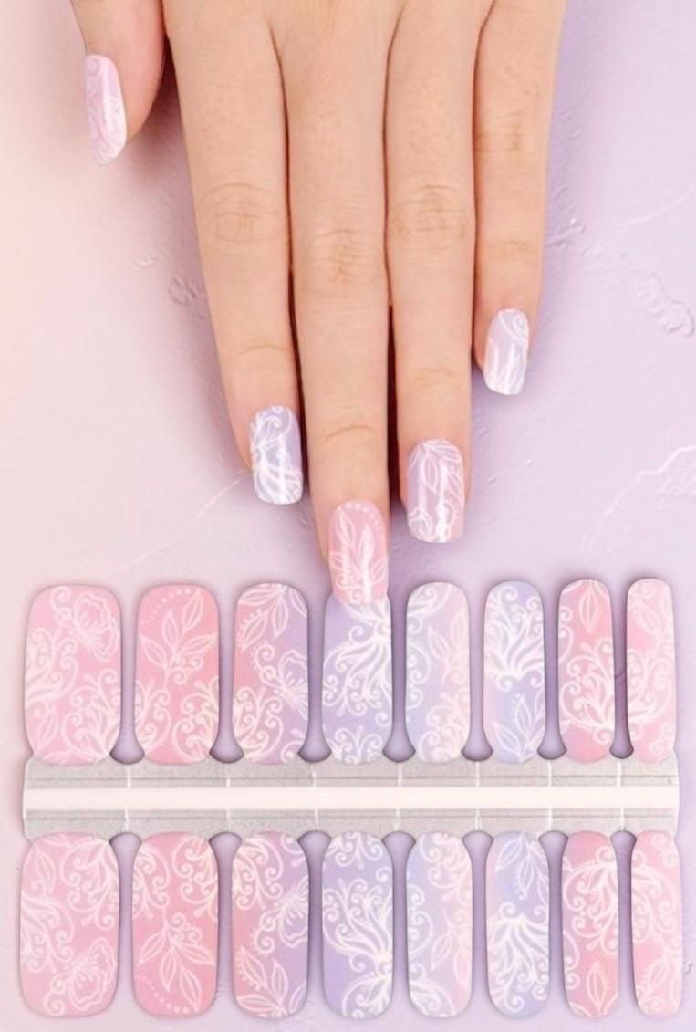 Pink Lavender Whisper - Nail Polish Strips: Non-Toxic Nail Wraps