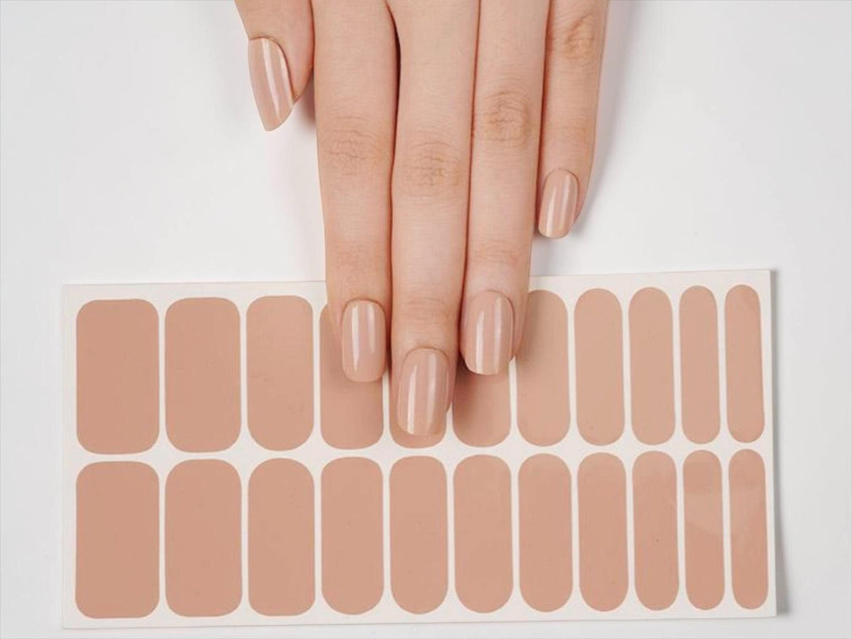 Taupe- WIDE Nail Polish Strips - Wide Nails, Non-Toxic