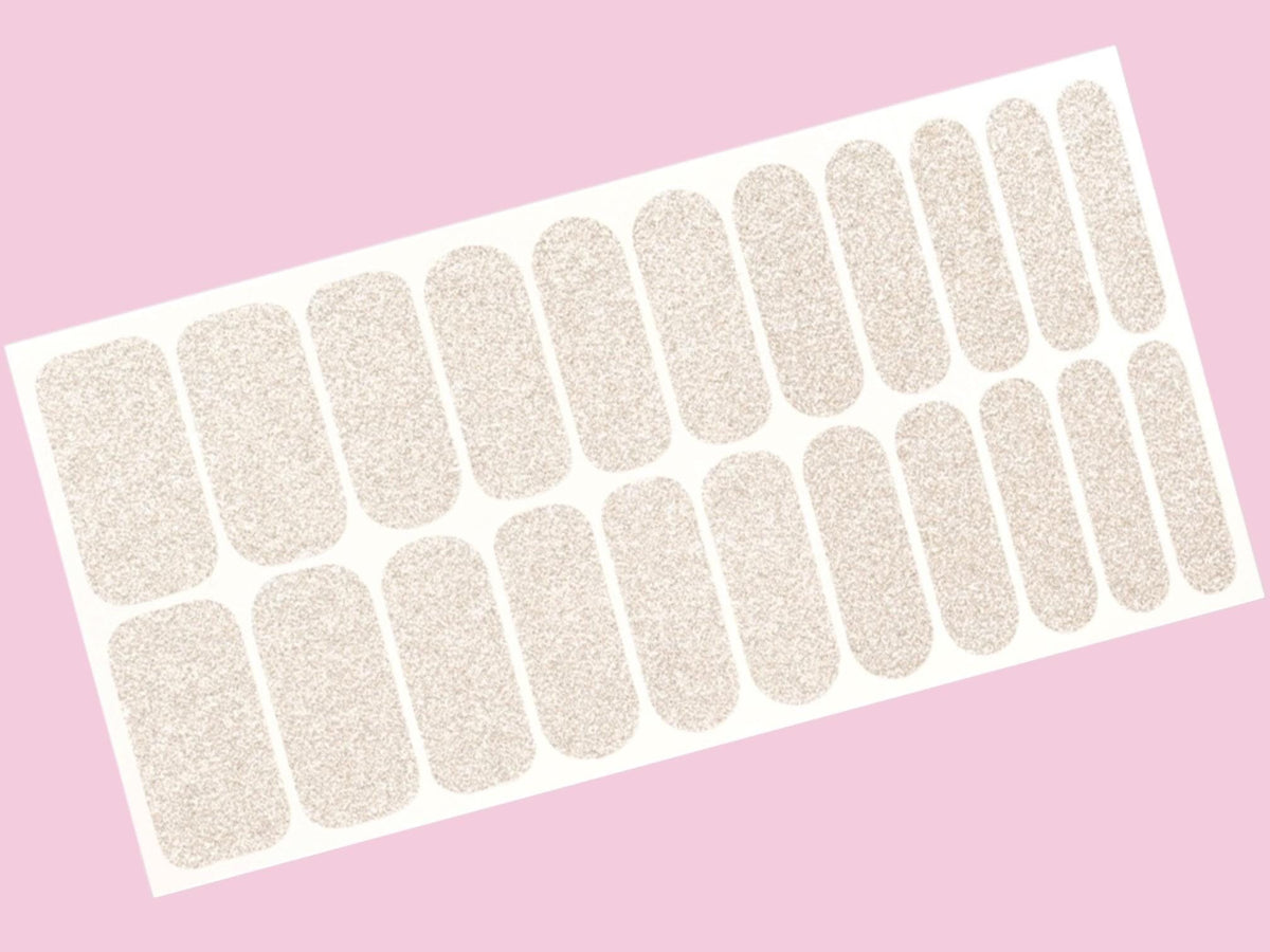 Diamond Veil Glitter WIDE Nail Polish Strips - Non-Toxic, Wider Nails