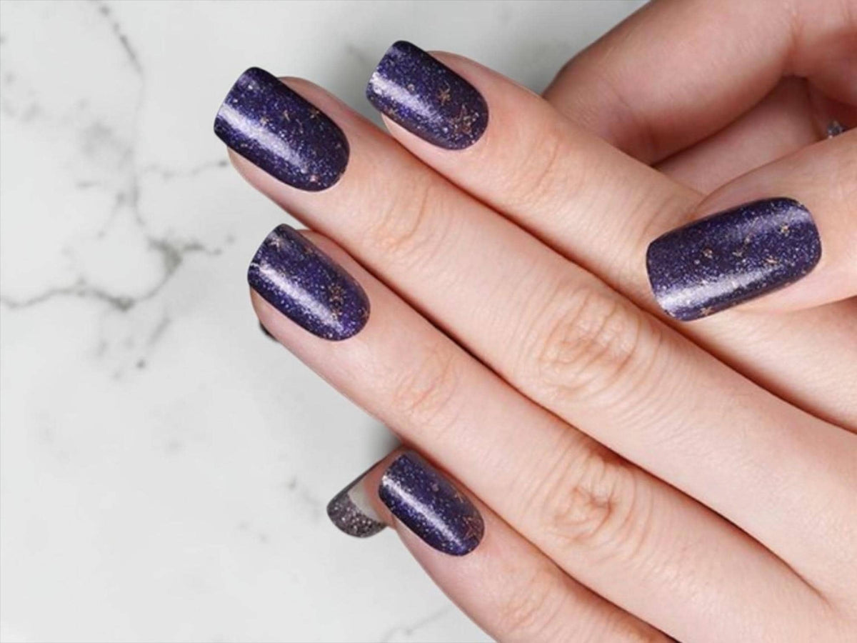 Midnight Constellation WIDE Nail Polish Strips - Wide Nails, Non-Toxic