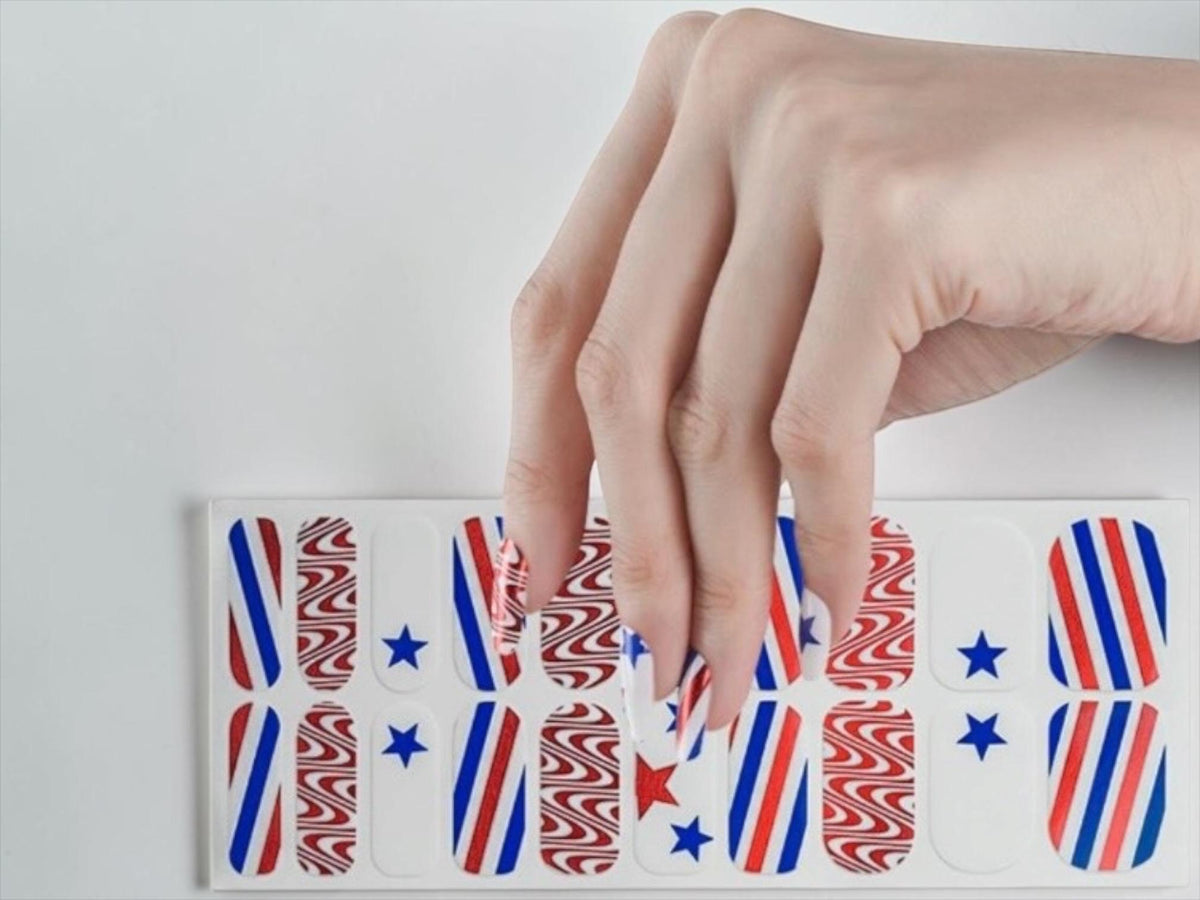 All American Vibes WIDE- Non-toxic Nail Polish Strips