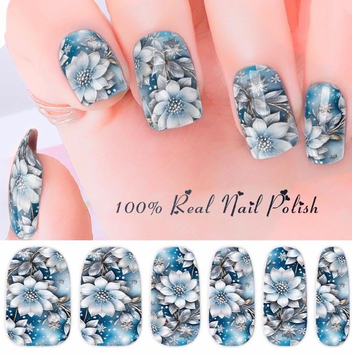 Frosted Petals Metallic/Chrome Nail Wraps