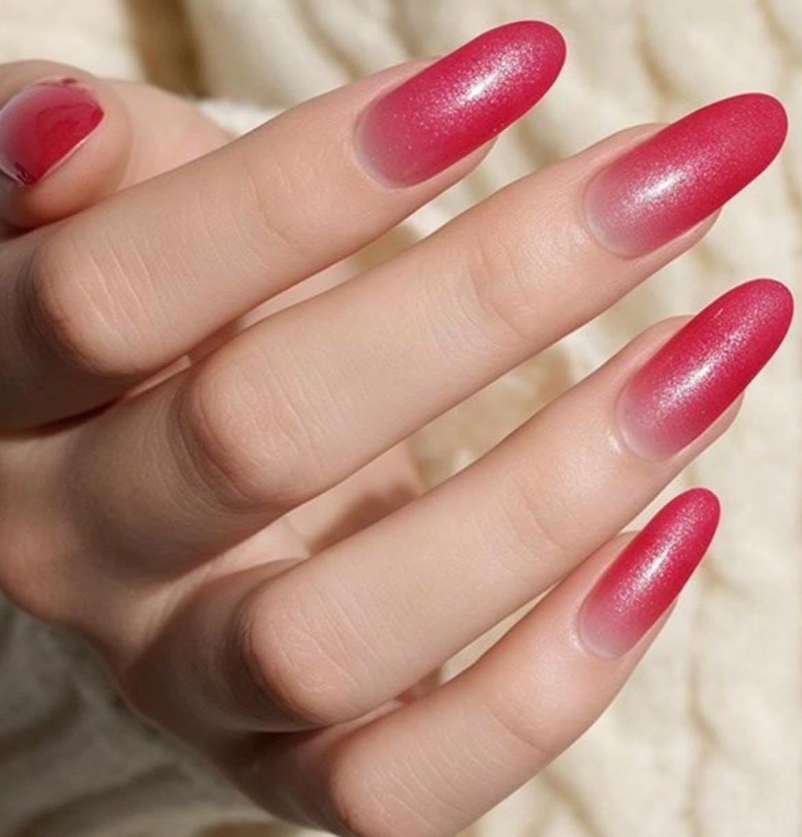 Berry Blush Fade Nail Polish Wraps: Transparent Non-Toxic easy to apply Nail Stickers