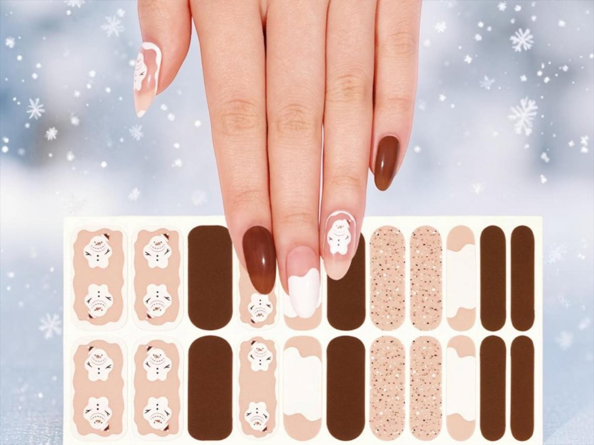 Snow Buddy- WIDE Nail Polish Strips - Wide Nails, Non-Toxic