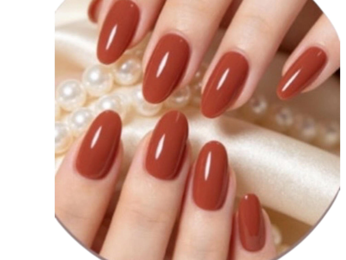 Autumn Clay- Gel Nail Polish Strips: No UV Light Needed- Non-Toxic