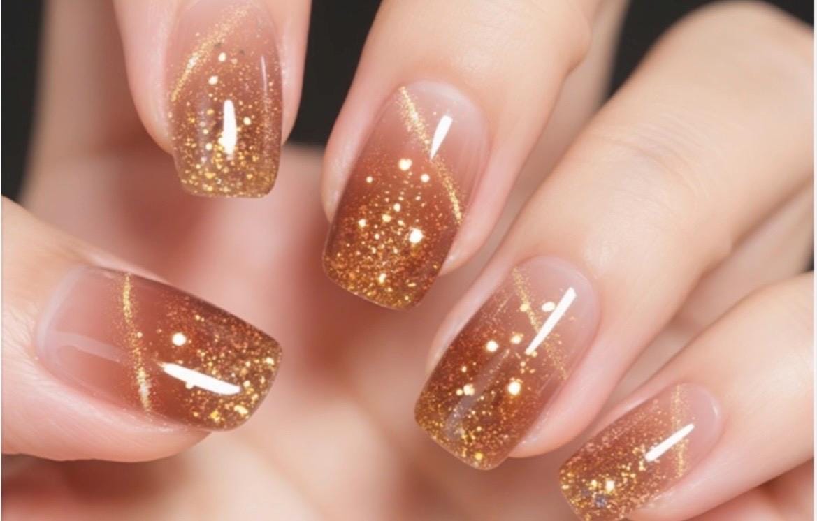 Toast to Midnight Glitter Fade Nail Polish Strips: Non-Toxic Nail Art