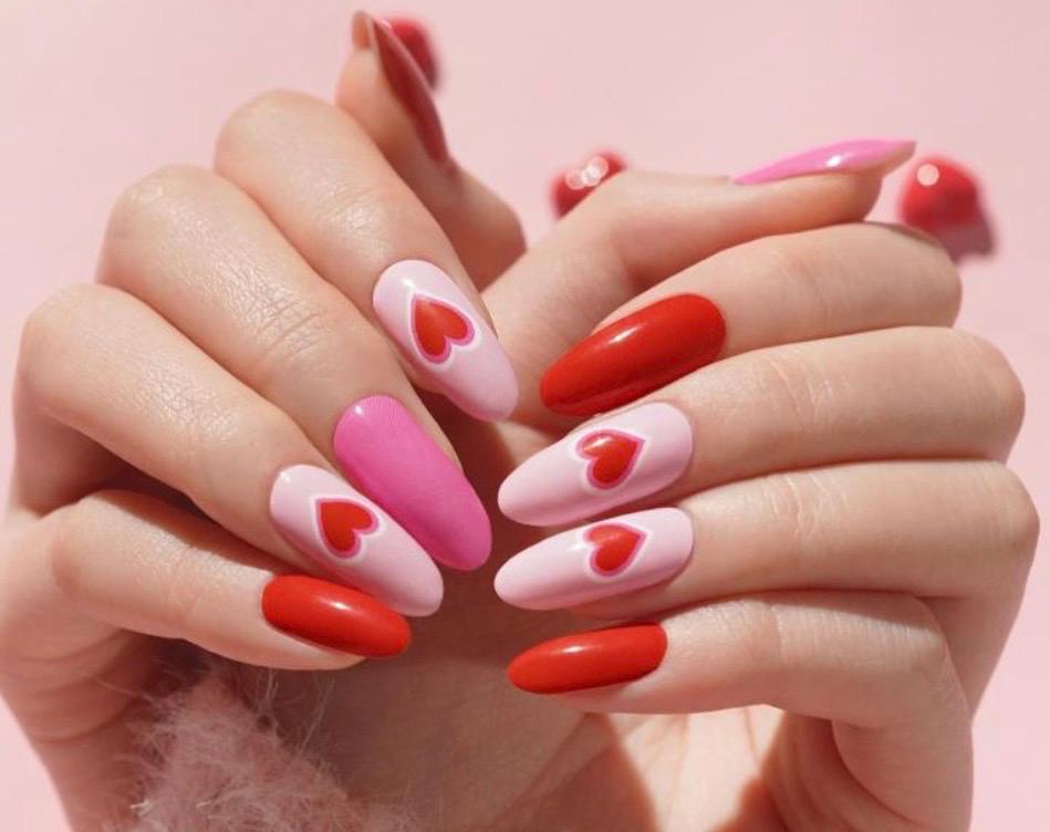 Candy Heart Crush- WIDE Nail Polish Strips - Non-Toxic