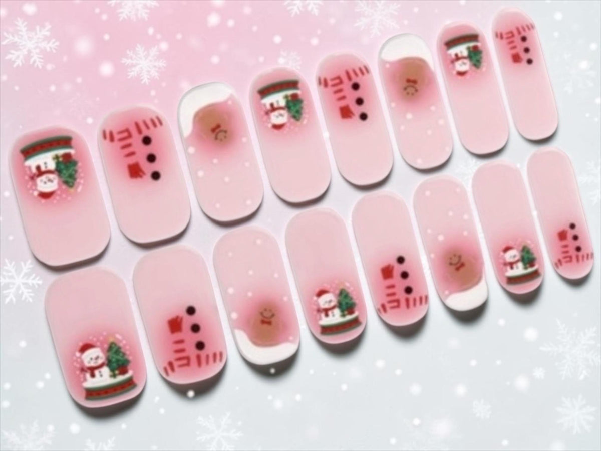 Blushing Christmas- Nail Polish Strips: Non-Toxic Nail Art
