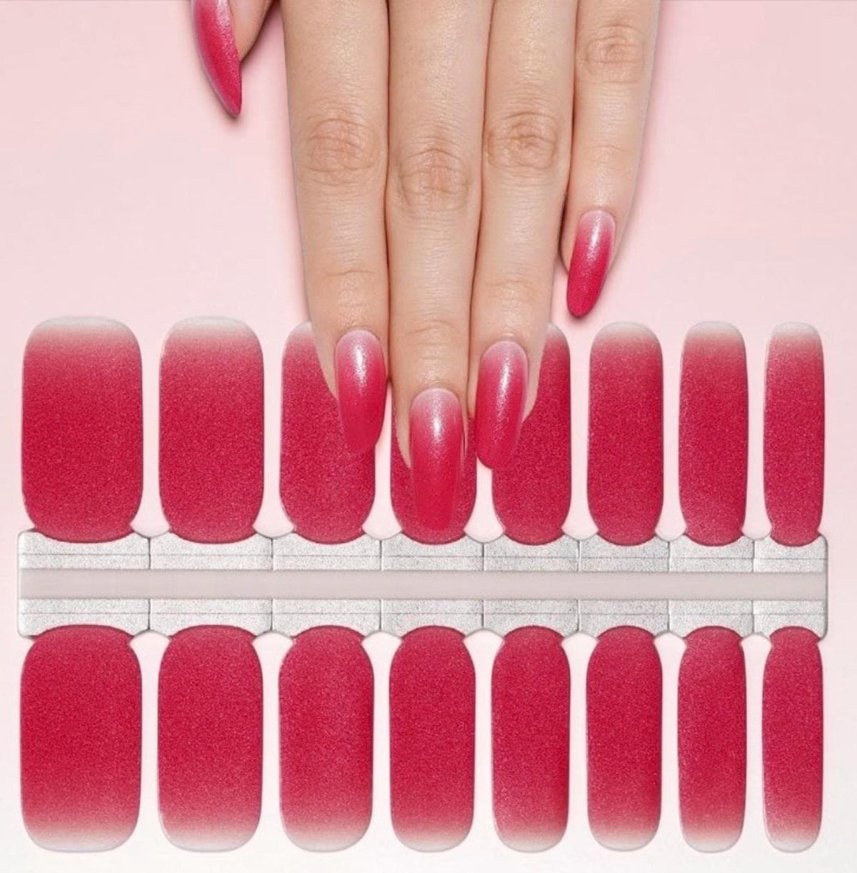 Berry Blush Fade Nail Polish Wraps: Transparent Non-Toxic easy to apply Nail Stickers