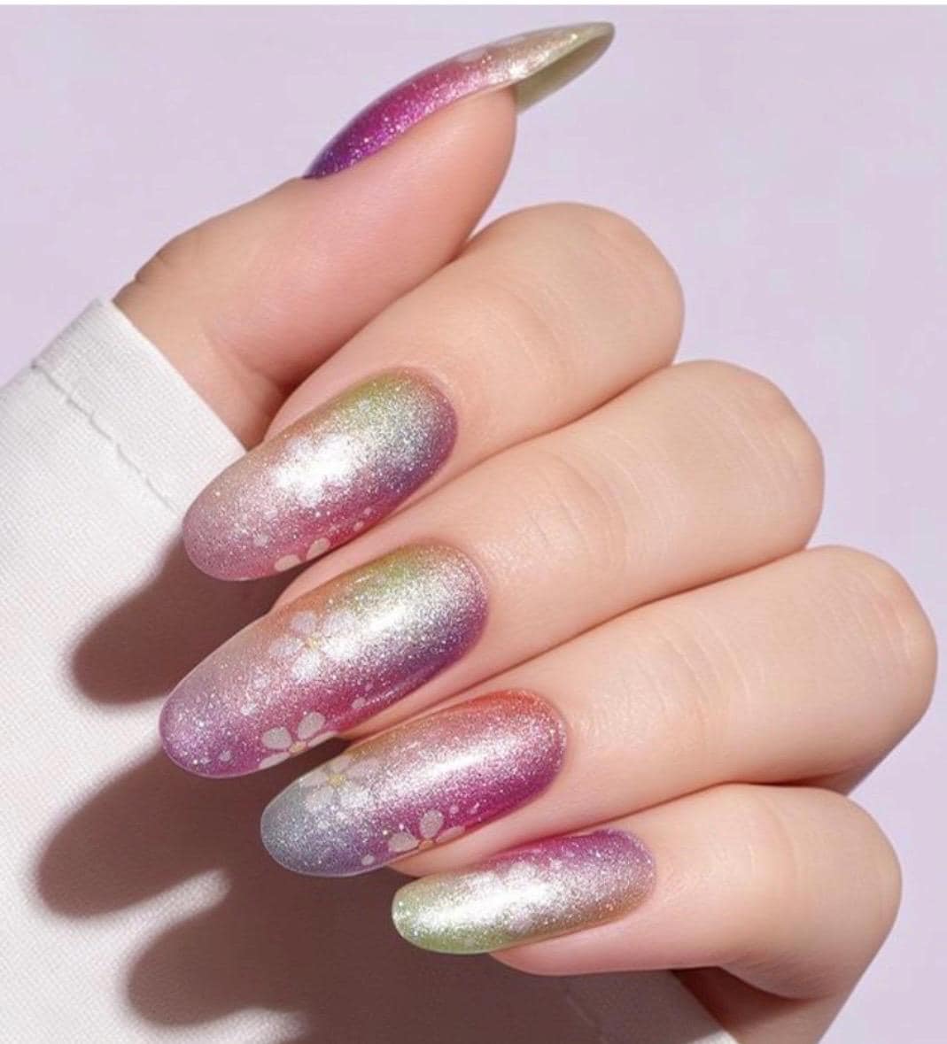Rainbow Bloom Shimmer - Nail Polish Strips: Non-toxic -Easy DIY Nail Art