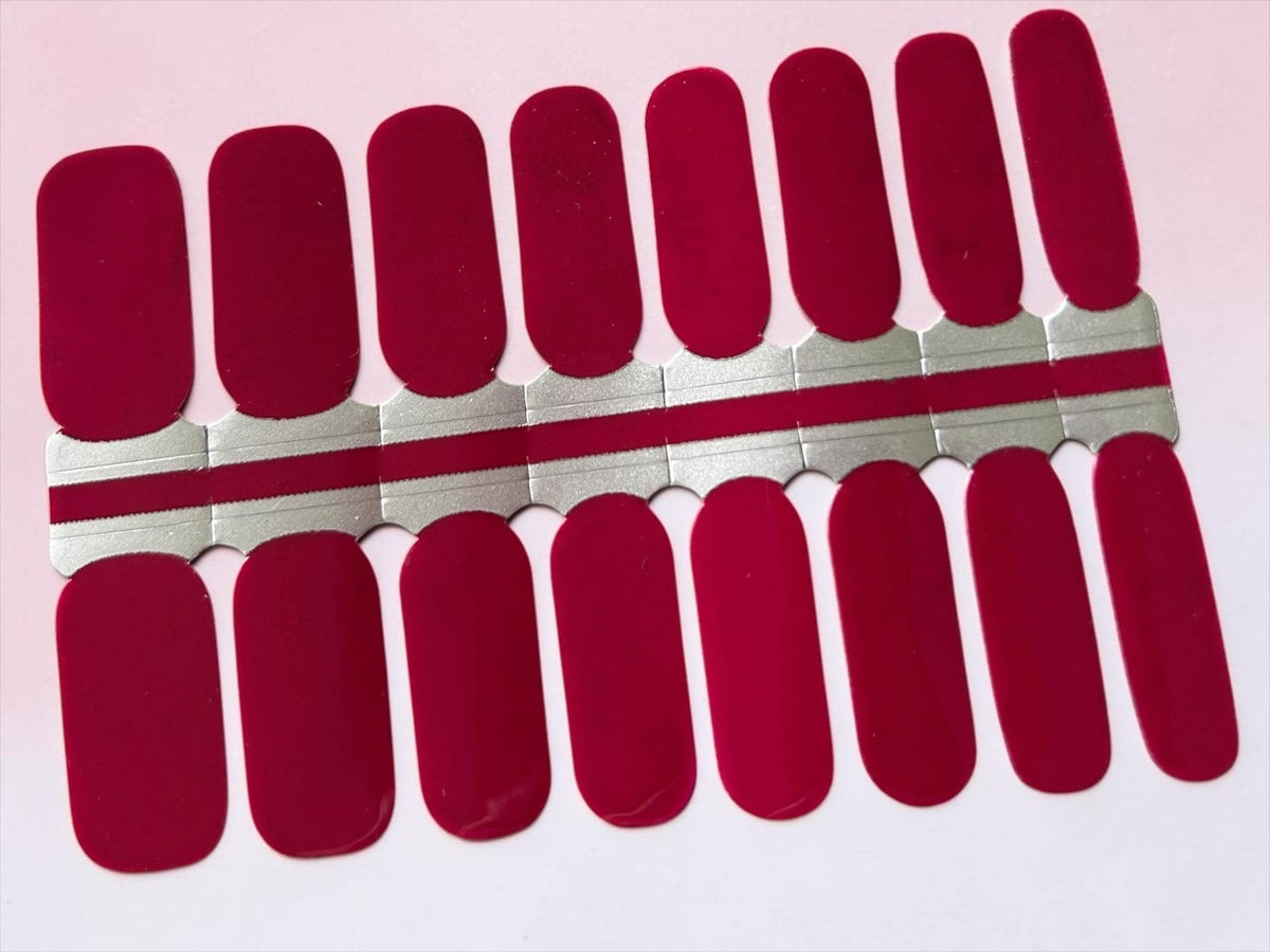 Cranberry Crush- Non-Toxic Nail Polish Strips, Nail Stickers