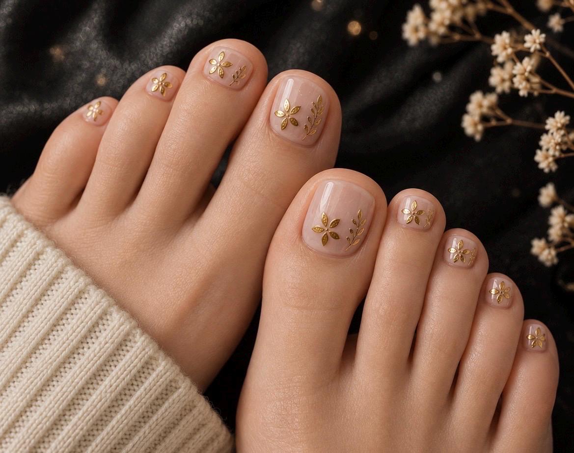 Golden Bloom - 3-D Nail decals