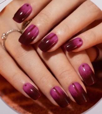 Blush to Burgundy- Gel Nail Polish Strips: No UV Light Needed- Non-Toxic