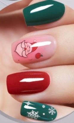 Santa’s Snow Day- Semi Cured Gel Nail Polish Strips: UV Light Required - Sold separately