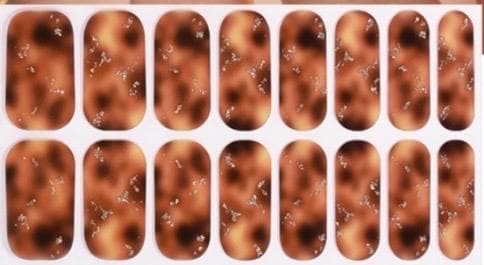 Tortoiseshell Sparkle Nail Polish Strips: Non-Toxic Nail Art