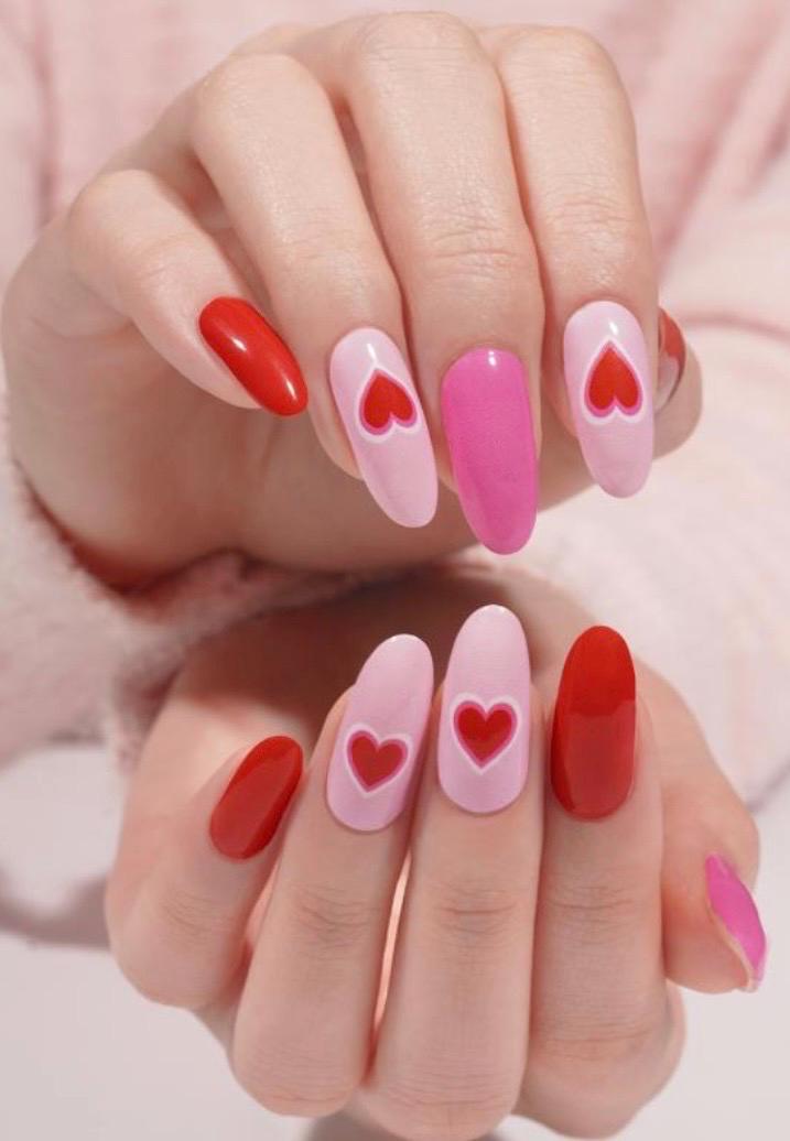 Candy Heart Crush- WIDE Nail Polish Strips - Non-Toxic