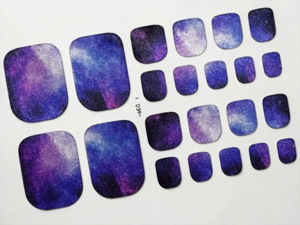 Cosmic Amethyst - Toe Nail Polish Strips: Non-Toxic Nail Wraps